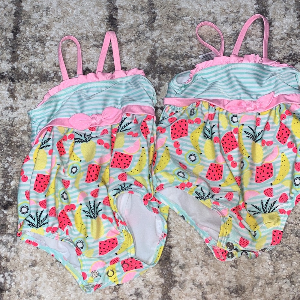 6/9 month bathing suit’s twins